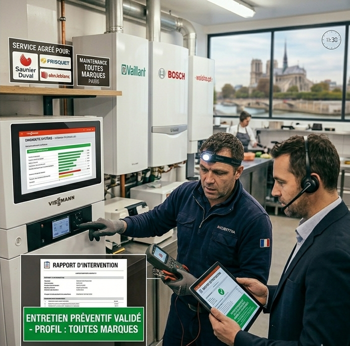 Technicien chauffage Paris dépannage chaudière